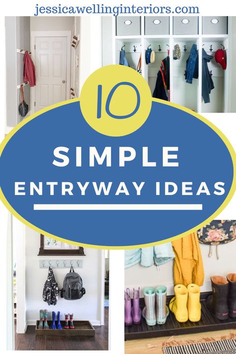 Get inspired and organize your space with these simple entryway ideas! There’s something for every entryway or mudroom here. Entry Backpack Station, Kids Entryway Organization, Kids Entryway Ideas, Simple Entryway Ideas, Small Apartment Entryway Ideas, Coat Shoe Storage, Apartment Entryway Ideas, Small Apartment Entryway, Kids Shoe Storage