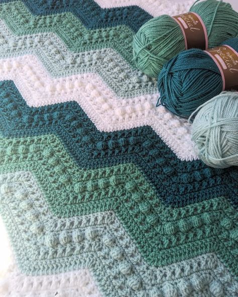 💚 Progress 💚 . My hugs and kisses blanket is growing beautifully 😍 I love this pattern and these shades 😍💚 . The pattern is called hugs and kisses and it's by @thecrochetcrowd 💚💚 . The yarn is @stylecraftyarns special dk and the shades are duck egg, sage and teal 💚💚 . . . #crocheting #crochetgirlpower #crochetpattern #crochetersunite #crochetinspiration #crochetideas #yarnlovers #yarnporn #stylecraftspecialdk #hugsandkissesblanket Hugs And Kisses Crochet Blanket Pattern, Hugs And Kisses Crochet Blanket, Teal Crochet Blanket, Hugs And Kisses Blanket, Sage And Teal, Crochet Ripple Blanket, Hand Crocheted Blanket, Ripple Blanket, Crochet Blanket Afghan