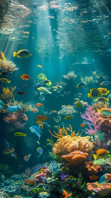 Under The Sea Aesthetic, Aquatic Wallpaper, Fish Tank Wallpaper, Ocean Diving, Sea Life Wallpaper, Fish Aesthetic, Under Ocean, Underwater Wallpaper, No Ordinary Girl