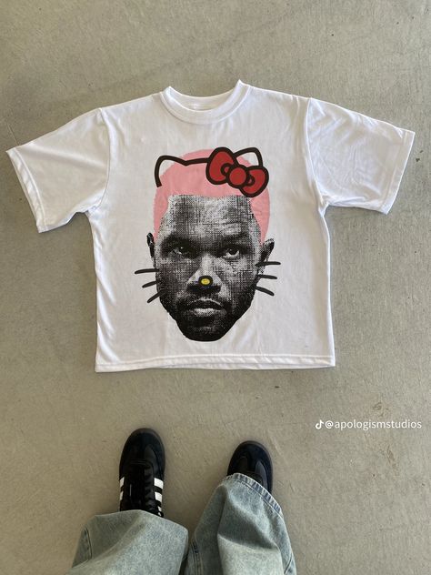 Frank Ocean Tshirt Design, Frank Ocean Tshirts, Frank Ocean Inspired Outfits, Kpop Shirts Design Aesthetic, Frank Ocean Shirt Outfit, Frank Ocean Sweater, Frank Ocean Clothes, Aesthetic Frank Ocean, Frank Ocean Shirt