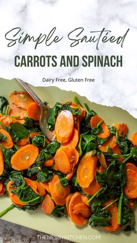 Fresh Veggie Side Dishes, Spinach And Carrots Recipes, Fresh Spinach Recipes Easy Healthy, Simple Spinach Recipes, Leafy Vegetables Recipes, Plant Carbohydrates, Sautéed Vegetables Recipes, Green Leafy Vegetables Recipes, Carbohydrates Recipes