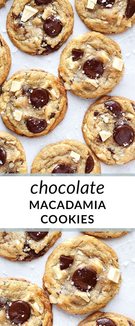 Chocolate Macadamia Cookies, Traditional Easter Desserts, Aperol Spritz Recipe, Macadamia Cookies, Chocolate Macadamia, Flaky Salt, Sprinkle Cookies, Cookies Chocolate, Chocolate Wafers