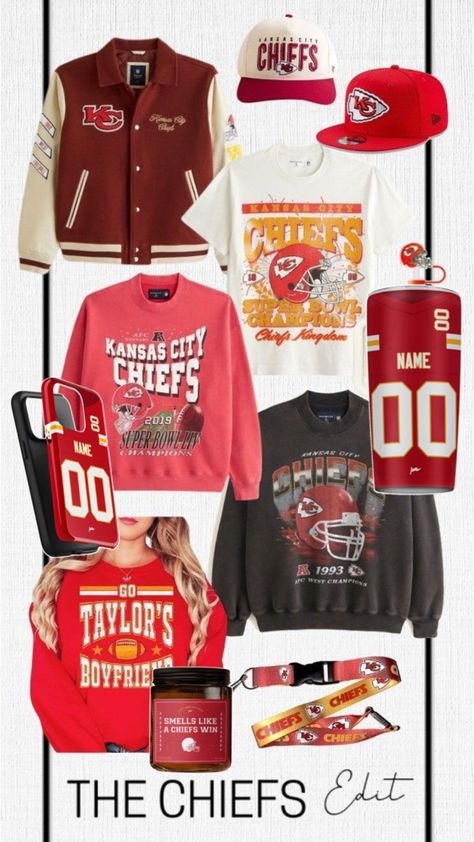 Prepare for game day with our chic Kansas City Chiefs game day outfit ideas! From trendy jerseys to comfortable layers and accessories, we’ve got the perfect styles to showcase your Chiefs pride. Add a personal touch by customizing your outfit with your name and favorite player’s number. Whether you’re at Arrowhead Stadium or hosting a watch party, you’ll look great while cheering for the Chiefs this NFL season! Kansas City Chiefs Outfit, Chiefs Game Day Outfit, Chiefs Outfit, Chiefs Game Day, Outfit Ideas Dress, Arrowhead Stadium, Day Outfit Ideas, Chiefs Game, The Chiefs