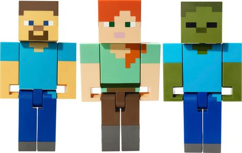 Minecraft - Minecraft Large Scale Action Figure - Styles May Vary Minecraft Action Figures, Minecraft Figures, Minecraft Bday, Diy Video Game, Minecraft Zombie, Minecraft Toys, Boy Post, Creeper Minecraft, Video Game Decor