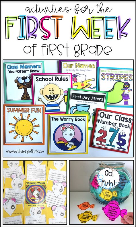 First Week Of First Grade, First Week Of School Activities, Activities For First Grade, Students Motivation, First Grade Lessons, 1st Grade Activities, First Day Activities, First Week Of School Ideas, First Week Of School