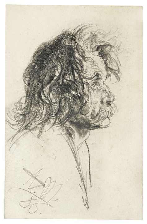 menzel, adolph von head of a ma ||| portrait ||| sotheby's n09809lot68yhzen Adolf Menzel, Adolf Von Menzel, Adolph Menzel, Pencil Drawing Ideas, Sketch Character, Beauty Drawings, 얼굴 드로잉, Caspar David Friedrich, Master Drawing