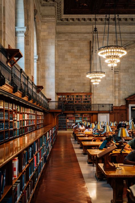 The interior of the New York Public Library, in Manhattan, New York City New York City Public Library, Nyc Public Library, New York Library, York Travel, City Library, Rail Transport, Hotel Motel, Posters Framed, City Car