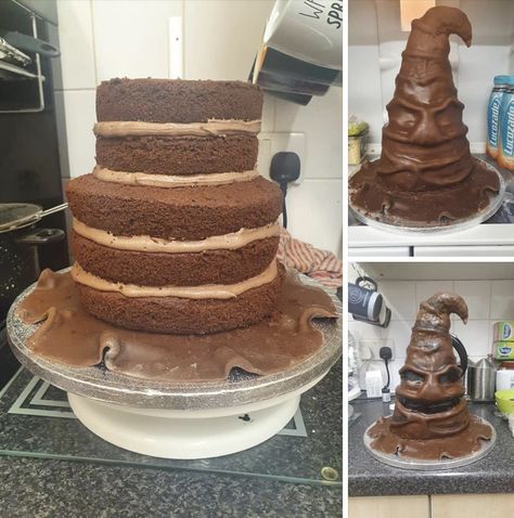 Harry Potter Theme Birthday, Harry Potter Sorting Hat, Harry Potter Bday, Harry Potter Theme Party, Hat Cake, Harry Potter Food, Baby Birthday Themes, Festa Harry Potter, Anniversaire Harry Potter