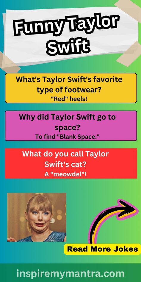 Funny Taylor Swift Taylor Swift Jokes Funny, Taylor Swift Puns, Taylor Swift Jokes, Taylor Swift Quotes, Finding Joy, Good News, Puns, Swift, Funny Jokes