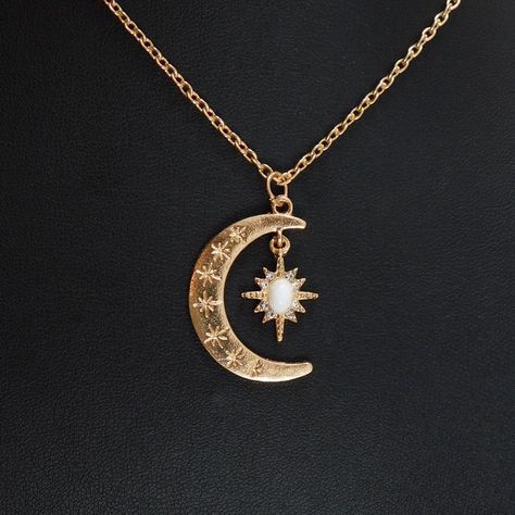 Star and moon necklace