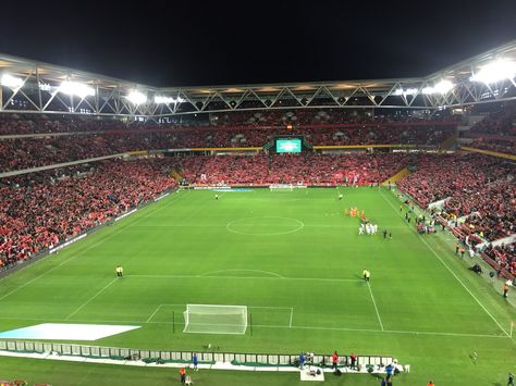 Liverpool FC, Suncorp stadium, Brisbane, Australia Liverpool Fc, Brisbane, Liverpool, Soccer Field, Australia, Soccer