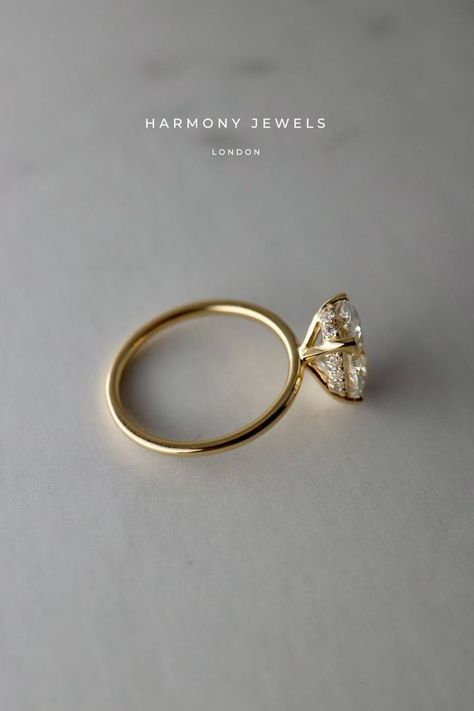 Side View Engagement Ring, Halo Engagement Ring Side View, Engagement Ring Side View, Eclectic Engagement Rings, Ring Side View, Engagement Ring With Hidden Halo, Oval Halo Engagement Ring, Jewellery Photography Inspiration, Dream Wedding Ring