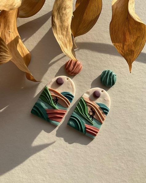 Polymer Clay Shenanigans on Instagram: "Mountains and a lone climber. Painting the lone climber was really hard. I need to improve my painting skills. #craftwithme #handmade #satisfingvideos #slowmade #oneofakindjewelry #myfimo #fimocreations #fimoart #polymerclaytutorial #clayartist #clayart #handmadejewelry #polymerclay #polymerclayearrings #polymerclayartist #polymerclatcreations #clayallday #makersgonnamake #handcrafted #earrings #earringsaddict #earingshandmade #smallbusiness #statementjew Painting Skills, Jewellery Craft, Polymer Clay Tutorial, Clay Tutorials, Handcrafted Earrings, Clay Art, Polymer Clay Earrings, Statement Jewelry, Jewelry Crafts