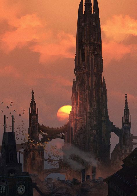 Eddie Mendoza, Castle Concept, Dark Sun, The Dark Tower, Rpg Map, 다크 판타지, Fantasy City, Fantasy Castle, Fantasy Setting