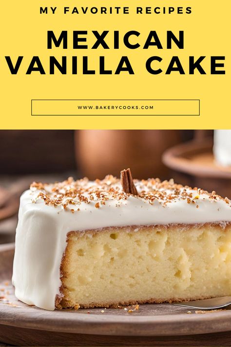 This Mexican Vanilla Cake is a delicious twist on the classic vanilla cake, infused with the warm, rich flavor of Mexican vanilla extract. Moist, tender, and subtly spiced with a hint of cinnamon, it’s the perfect dessert for any occasion, offering a unique and unforgettable taste. Vanilla Cake Desserts, Mexican Pink Cake Recipe, Classic Vanilla Cake, Mexican Vanilla, Mexican Desert, Rich Desserts, Mix Recipes, Cake Mix Recipes, Traditional Mexican