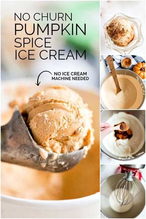 We are loving this PUMPKIN SPICE ICE CREAM!!! It's easy to make at home, with no machine required!!! Pumpkin Ice Cream Recipe, Paleo Pumpkin Spice, Pumpkin Spice Ice Cream, Strawberry Ice Cream Recipe, Pumpkin Pie Ice Cream, Homemade Pumpkin Spice Latte, Pie Ice Cream, Coconut Milk Ice Cream, Pumpkin Ice Cream