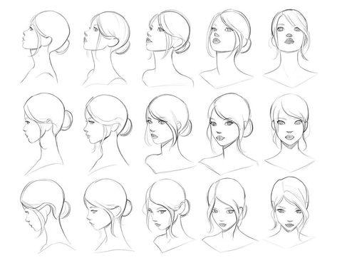 Gabrielle Brickey on Instagram: “This is a character reference sheet I made for my new character class- coming out soon!I’m almost done editing :)) ✏️ 💗#characterdesign…” Woman Face Drawing Tutorial, Face Reference Female Drawing, Woman Face Reference Drawing, Drawing Profile Faces, Face Profile Drawing, Back Drawing, Female Face Drawing, Tree Drawings Pencil, Profile Drawing