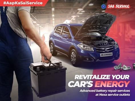 Get your car battery properly equipped and ready for action with our advanced servicing to ensure smooth functioning of your car. Click here to enquire: https://bit.ly/2w6D8Fe  #AapkaSaiService #Nexa #SaiService