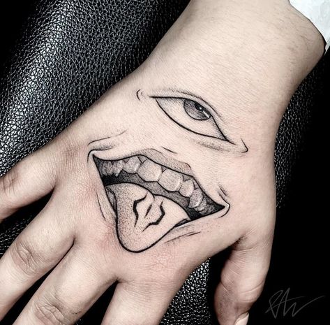 Sukuna Hand, Lip Print Tattoos, Japanese Hand Tattoos, Mouth Tattoo, How To Draw Fingers, Mark Tattoo, Hand And Finger Tattoos, Dragon Ball Tattoo, Men Tattoos Arm Sleeve