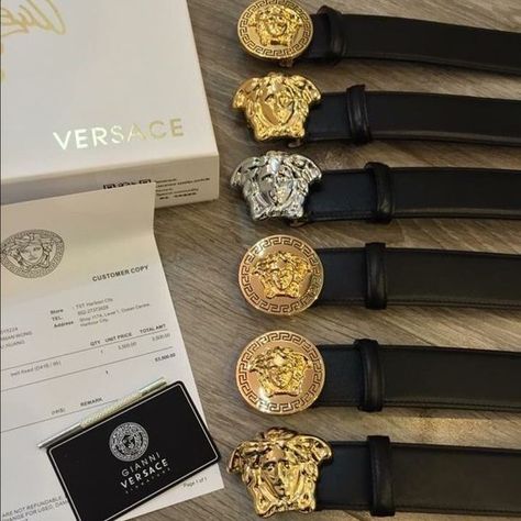 Mens Accessories Necklace, High Heel Stiefel, Versace Handbags, Versace Jewelry, Versace Fashion, Luxury Belts, Versace Belt, Versace Accessories, Designer Belts