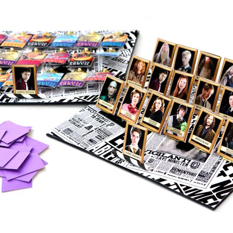 Harry Potter Guess Who Printable Free, Purple Scrapbook Paper, Harry Potter Board Game, Harry Potter Monopoly, Guess Who Game, Harry Potter Cards, Diy Harry Potter, Cardstock Crafts, Harry Potter Classroom