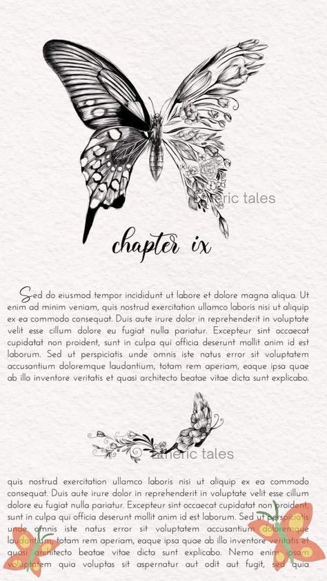 An absolutely gorgeous floral butterfly set! 🦋💙🌺 Headers Design, Book Chapter, Header Design, Floral Butterfly, Book Design Layout, Color Psychology, World Of Books, Book Binding, Book Cover Design