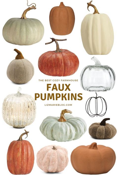 Fancy Pumpkins, Wood Mantel Shelf, Wooden Mantel, Liz Marie, Pumpkin Squash, Liz Marie Blog, Bohemian Farmhouse, Beautiful Mirror, Faux Pumpkins