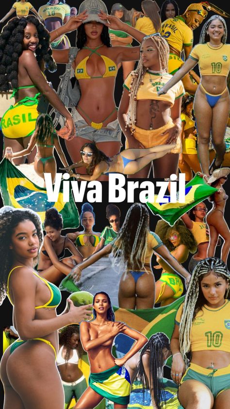 Viva Brazil | Brazilian Babes Collage by MAN Media #MANMedia Brazilian Dress, Episode Choose Your Story, Boy Poses, Beauty Pictures, Swimsuit Fashion, News Media, Beach Babe, Dance Outfits, Retro Poster