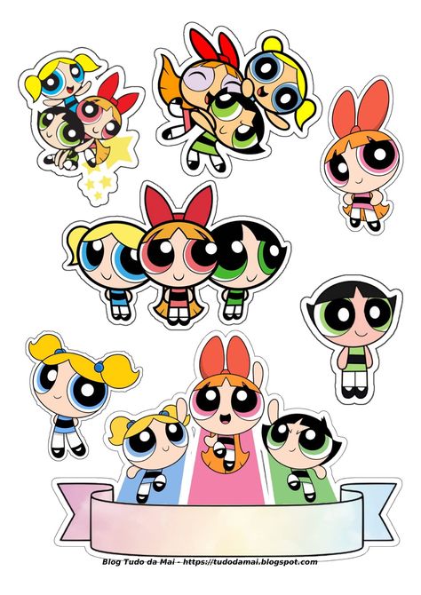 Powerpuff Girls Stickers Printable, Powerpuff Girls Stickers, Super Power Girl, Super Nana, Projets Cricut, Cute Bunny Cartoon, Power Puff, The Powerpuff Girls, Collage Phone Case