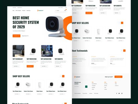 Camera Website Design, Security Website Design, Camera Website, Ecommerce Tips, Ui Website, Services Website, Home Security Camera, Ecommerce Website Development, Portfolio Design Layout