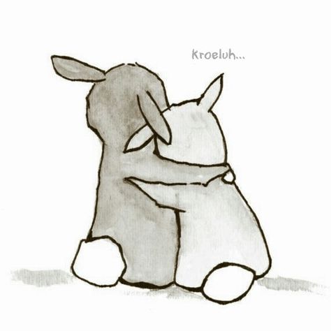 Kroeluh... #hug #knuffel Cute Hug Doodle, Best Friend Hug, Hug Cartoon, Hugging Drawing, Kids Hugging, Hug Illustration, Animal Line Drawings, Animal Hugs, Cute Hug