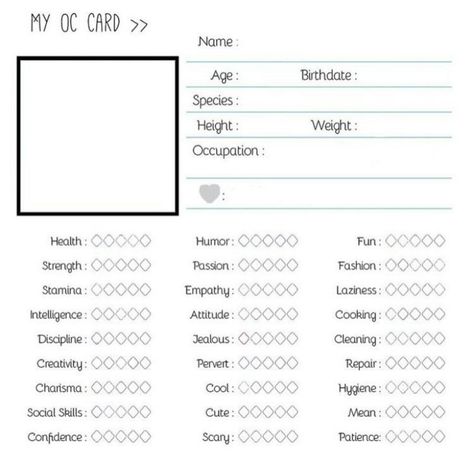 Character Form Template, Cparristart Template, Meet The Artist Template Blank, About The Artist Template, Character Info Template, Character Cards Template, Oc Info Sheet Template, Oc Profile Template, Oc Info Sheet