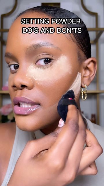 Where To Put Setting Powder On Face, How To Apply Loose Powder, Loose Powder How To Use, Setting Powder How To Apply, Setting Powder For Oily Skin, Elf Setting Powder, Setting Powders, What To Use, Finishing Powder