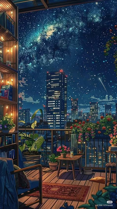 Cute Night Time Wallpapers, My Dream World Drawing, Dreamy Art Aesthetic, Dreamy Aesthetic Wallpaper, Night City Illustration, City Night Wallpaper, Night City Wallpaper, Dreamy Artwork, City Cartoon