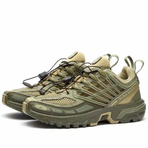 Salomon Acs Pro Advanced, Salomon Acs Pro, Designer Sneakers Women, Salomon Acs, Techwear Fashion, Salomon Shoes, Womens Hiking Shoes, Dope Outfits For Guys, Green Sneakers