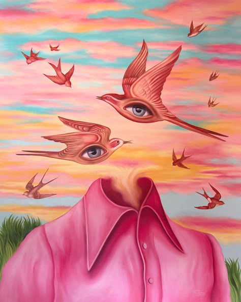 In Surreal Portraits, Rafael Silveira Plunges Into the Mysteries of the Human Psyche — Colossal Surreal Portraits, Surrealist Painting, Surealism Art, Surreal Portrait, Animal Illustration Art, Free Mind, Surrealism Painting, Tableau Art, Pop Surrealism