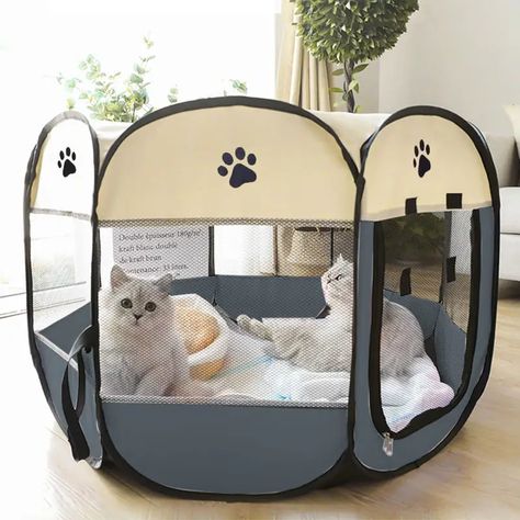 Portable Folding Pet Tent Dog House High Quality Durable Dog | Faire.com Pet Tent, Niche Chat, Cat Tent, Pet Playpen, Dog Cages, Dog Fence, Pet Cage, Storage Design, Outdoor Dog