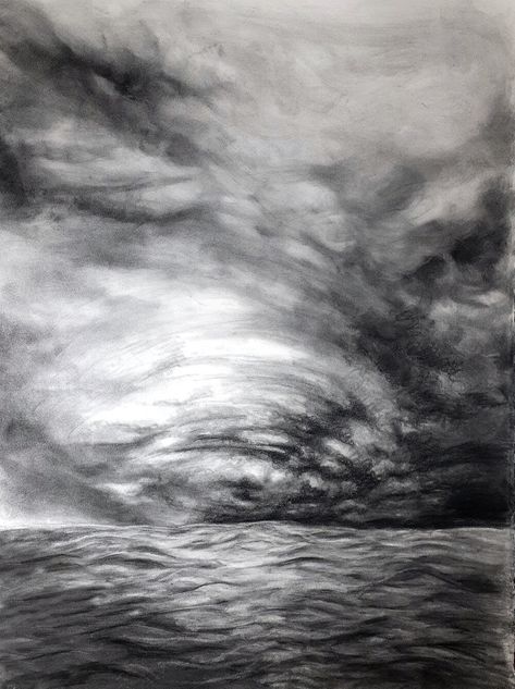 Bill Drawing, Landscape Charcoal, Drawing Spiritual, Charcoal Landscape, Spiritual Landscape, Surrealism Landscape, Realism Landscape, Surrealism Drawing, Charcoal Paper