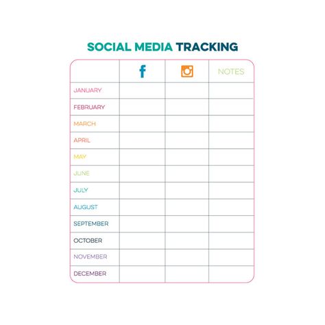 Social Media Tracker Free Printable Social Media Stickers Printable, Social Media Tracker, Tracker Free, Free Printable Planner Stickers, Social Media Followers, Free Social Media, Blog Social Media, Printable Planner Stickers, Social Media Business