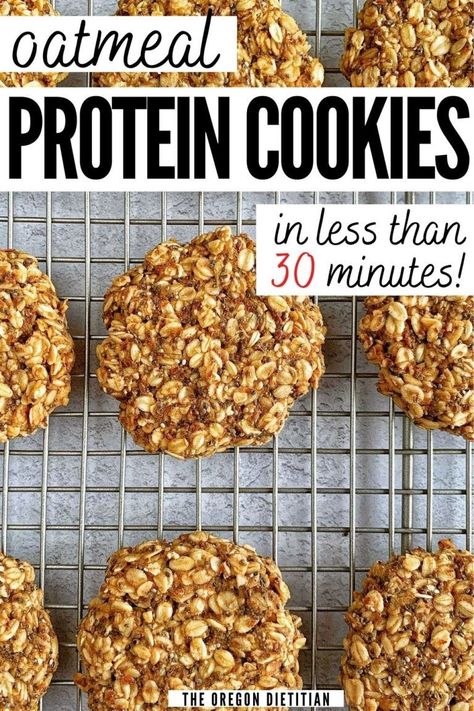 Breakfast Cookies Peanut Butter, Oatmeal Cookie Breakfast, Baked Oatmeal Breakfast Cookies, Healthy Oat Breakfast Cookies, Flax Oatmeal Cookies, Healthy Protein Oatmeal Cookies, Protein Breakfast Cookies Healthy, Healthy No Bake Breakfast Cookies, Breakfast Protein Cookies