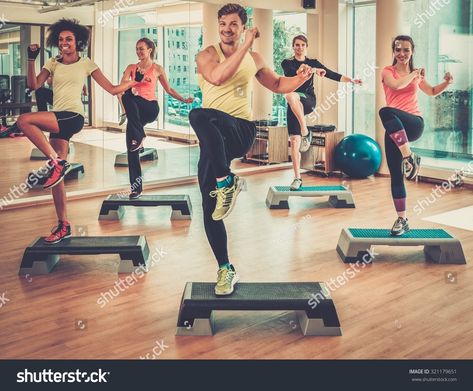 Multiracial Group During Aerobics Class Stock Photo 321179651 | Shutterstock Step Aerobics, Aerobics Classes, Class Pictures, Model Release, 3d Objects, Photo Editing, Photo Image, Every Day, Stock Images