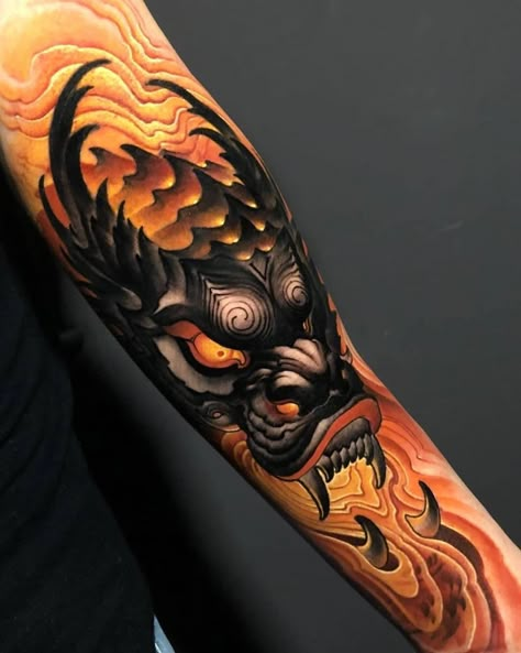 Flame Tattoo Sleeve, Flame Sleeve Tattoo, Tattoos Color, Tattoo Sleeve Ideas, Flame Tattoo, Neo Tattoo, Tenerife Spain, Octopus Tattoos, Flame Tattoos