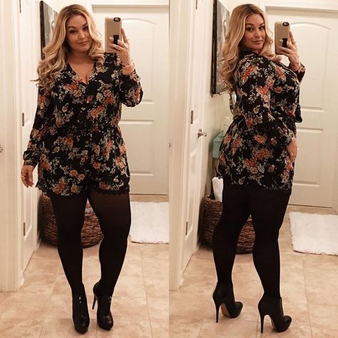 Plus Size Fashion - Laura Lee Plus Size Fall Dresses, Party Wear Dresses Western, Dresses With Tights, Fall Tights, Dresses Western, Oktoberfest Outfit, Tights Fashion, Look Plus Size, Plus Size Fall