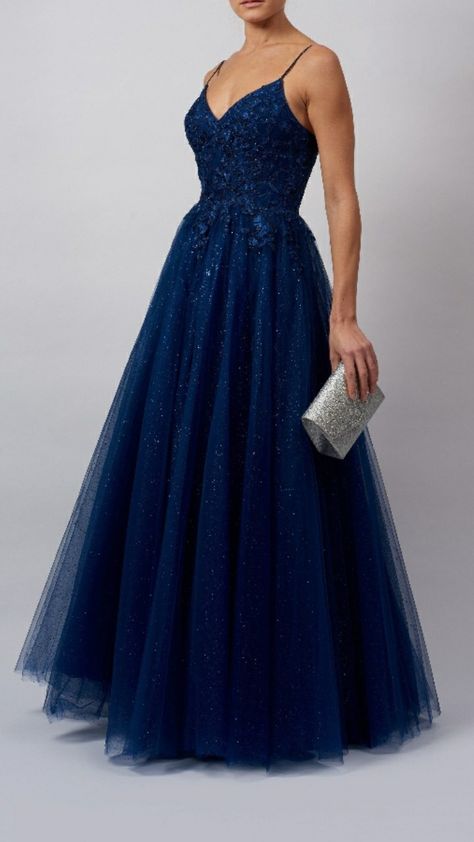 Midnight Blue Prom Dresses, Blue Grad Dresses, Matric Farewell Dresses, Prom Dress Navy, School Formal Dresses, Farewell Dresses, Sparkle Prom Dress, Formal Prom Dresses Long, Navy Blue Prom Dresses