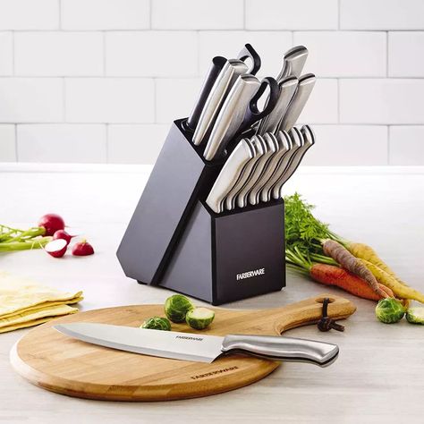 The Best Knife Sets To Buy In 2021 Best Kitchen Knife Set, Best Kitchen Knives, Kitchen Knife Set, Kitchen Shears, Smitten Kitchen, Knife Block Set, Cabinet Makeover, Stainless Steel Cutlery, Santoku Knife