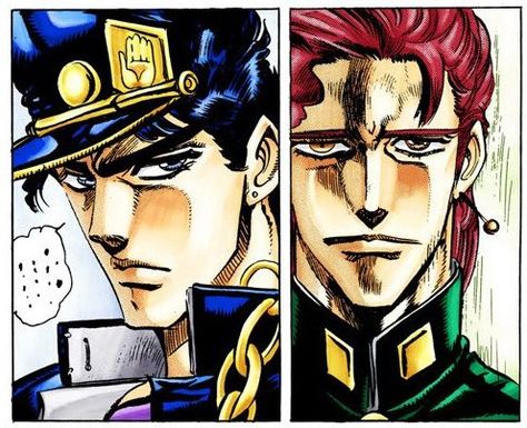 Kakyoin Manga, Jotaro And Kakyoin, Kakyoin Jotaro, Jojo Manga Panels, Jotaro X Kakyoin, Jojo Manga, Rubber Soul, Jojo Parts, Manga Panels