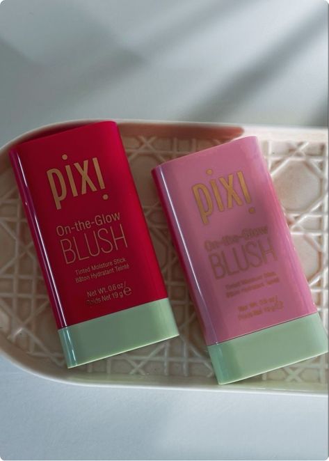 Pixi Blush Stick Ruby, Pixi Blush Stick, Pixie Blush, Beauty Branding Design, Blush Aesthetic, Pixi Makeup, Blush Shoes, Makeup Collection Goals, Skincare Store