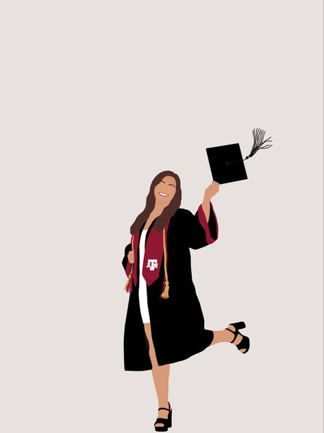 Cartoon Graduation, Graduation Cartoon, Graduation Images, Whats Wallpaper, Graduation Art, Graduation Picture Poses, Graduation Gown, Girl Illustration, Illustration Art Girl