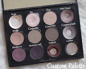 Mac Coquette Eyeshadow, Mac Custom Palette, Mac Eyeshadow Looks, Pani Zima, Mac Eyeshadow Swatches, Custom Eyeshadow Palette, Younique Eyeshadow, Project Pan, Mac Eyeshadow Palette