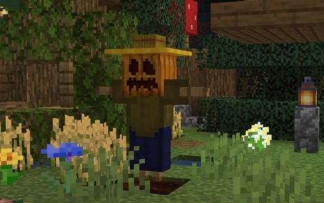 Minecraft Scarecrow, Minecraft Autumn, Town Minecraft, Minecraft Structures, Classroom Doors, Minecraft House Tutorials, Cool Minecraft Creations, Minecraft Medieval, Minecraft House Designs